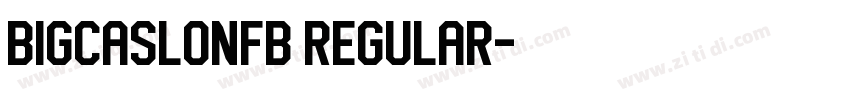 BigCaslonFB Regular字体转换